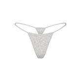 EVERYDAY COTTON STRING THONG | LIGHT HEATHER GREY