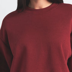 COTTON FLEECE CLASSIC CREWNECK | MERLOT