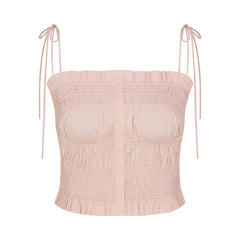 POPLIN APPAREL RUFFLE CAMI | DUSTY PINK