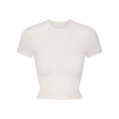 NikeSKIMS MATTE CROPPED CORSET T-SHIRT | IVORY