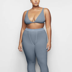 COTTON RIB LEGGING | KYANITE
