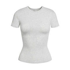 COTTON JERSEY T-SHIRT | LIGHT HEATHER GREY