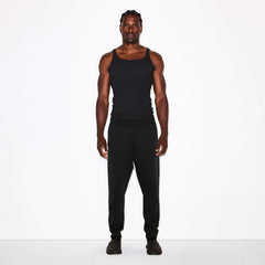 FLEECE LOUNGE MENS TAPERED JOGGER | WASHED ONYX
