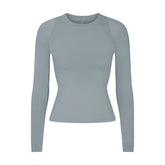 NikeSKIMS AIRY LONG SLEEVE CREW NECK TOP | WASHED PACIFIC