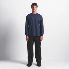 HEAVYWEIGHT COTTON MENS RELAXED LONG SLEEVE T-SHIRT | DAMSON