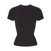 NikeSKIMS RIBBED SEAMLESS BABY T-SHIRT | OBSIDIAN