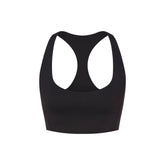 NikeSKIMS MATTE SHINE MIX RACERBACK BRA TOP | OBSIDIAN AND IGNEOUS