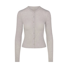 SHEER MODAL CARDIGAN | HEATHER GREY