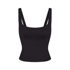 NikeSKIMS MATTE SQUARE NECK TANK | OBSIDIAN