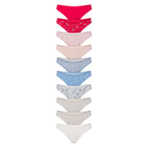 LIGHTWEIGHT COTTON THONG 10-PACK | DAINTY FLORAL MULTI