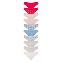 LIGHTWEIGHT COTTON THONG 10-PACK | DAINTY FLORAL MULTI