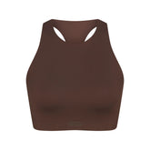NikeSKIMS MATTE HIGH NECK BRA | DARK SEPIA