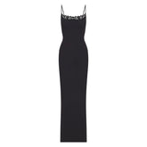 FITS EVERYBODY LACE LONG SLIP DRESS | ONYX