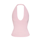 SMOOTH LAYERS HALTER TOP | PEONY