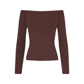 SMOOTH LAYERS OFF THE SHOULDER TOP | COCOA