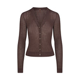 SHEER KNIT CARDIGAN | AMETHYST