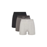 SKIMS COTTON MENS KNIT BOXER 3-PACK | HEATHER MULTI
