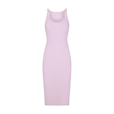 COTTON RIB TANK MIDI DRESS | SUGAR PLUM