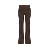 NikeSKIMS MATTE FOLDOVER SLIM FLARE LEGGING | DARK SEPIA