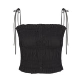 POPLIN APPAREL RUFFLE CAMI | ONYX