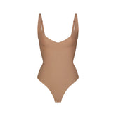 SKIMS BODY CORE SCULPT PLUNGE THONG BODYSUIT | SIENNA