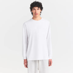 HEAVYWEIGHT COTTON MENS RELAXED LONG SLEEVE T-SHIRT | CHALK