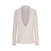 SLINKY KNIT DEEP PLUNGE TOP | BUFF
