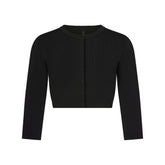 REFINED KNIT CROPPED CARDIGAN | OBSIDIAN