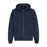 FLEECE LOUNGE MENS RELAXED ZIP UP HOODIE | NAVY