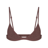 EVERYDAY COTTON TRIANGLE BRALETTE | COCOA HEATHER