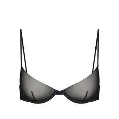 INVISIBLE PLUNGE BRA | OBSIDIAN