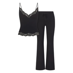 SKIMS SLEEP LACE CAMI AND PANT SET | ONYX