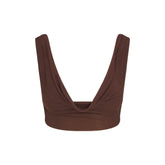 VETTESE X SKIMS SHEER MODAL DRAPED BRALETTE | COCOA