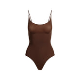 SHEER SEAMLESS THONG BODYSUIT | COCOA