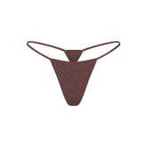 EVERYDAY COTTON STRING THONG | COCOA HEATHER