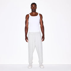 FLEECE LOUNGE MENS TAPERED JOGGER | LIGHT HEATHER GREY