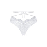 SKIMS LACE BUTTERFLY THONG | SNOW