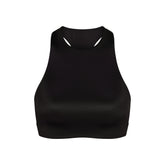 NikeSKIMS SATIN SHINE HIGH NECK BRA | OBSIDIAN