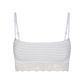 LIGHTWEIGHT COTTON STRAIGHT NECK BRALETTE | AIRSPACE LAGUNA STRIPE