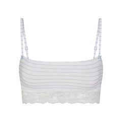 LIGHTWEIGHT COTTON STRAIGHT NECK BRALETTE | AIRSPACE LAGUNA STRIPE