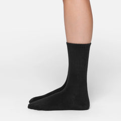 RIBBED CREW SOCK | SOOT