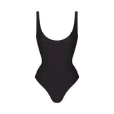 SKIMS BODY SCOOP LOW BACK THONG BODYSUIT | ONYX