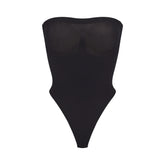 SEAMLESS SCULPT STRAPLESS THONG BODYSUIT | ONYX