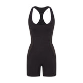 NikeSKIMS MATTE SHINE MIX RACERBACK 5" ONE PIECE | OBSIDIAN AND IGNEOUS