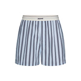 COTTON POPLIN MENS LOGO BAND BOXER | PERIWINKLE STRIPE
