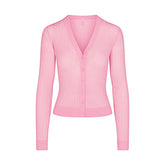 SHEER KNIT CARDIGAN | PEONY