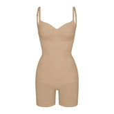 SEAMLESS SCULPT LOW BACK MID THIGH BODYSUIT | CLAY