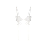 ULTRA FINE MESH BOW BRA | IVORY