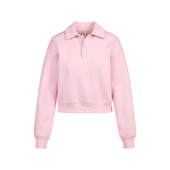 COTTON FLEECE POLO SWEATSHIRT | HALITE