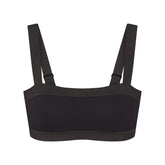 NikeSKIMS MATTE SHINE MIX STRAIGHT NECK BRA | OBSIDIAN AND IGNEOUS